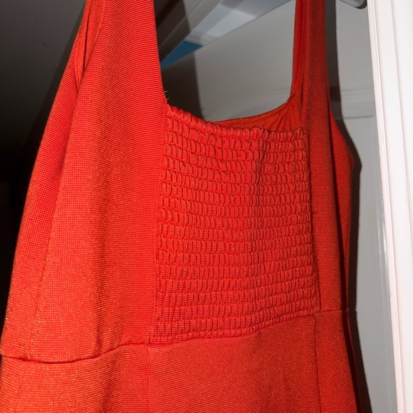 Long Orange Anthropologie Dress - Picture 4 of 5